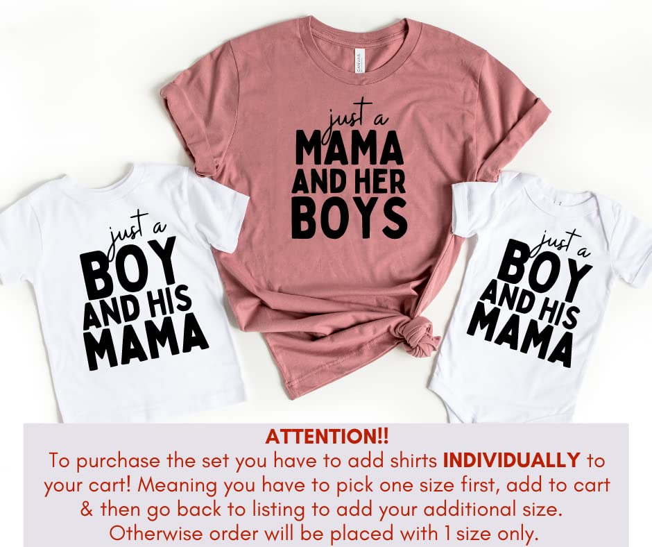Matching Mom & Son Outfits - Mommy & Me Shirts for Boys - Mother's Day Gifts for Family Photos