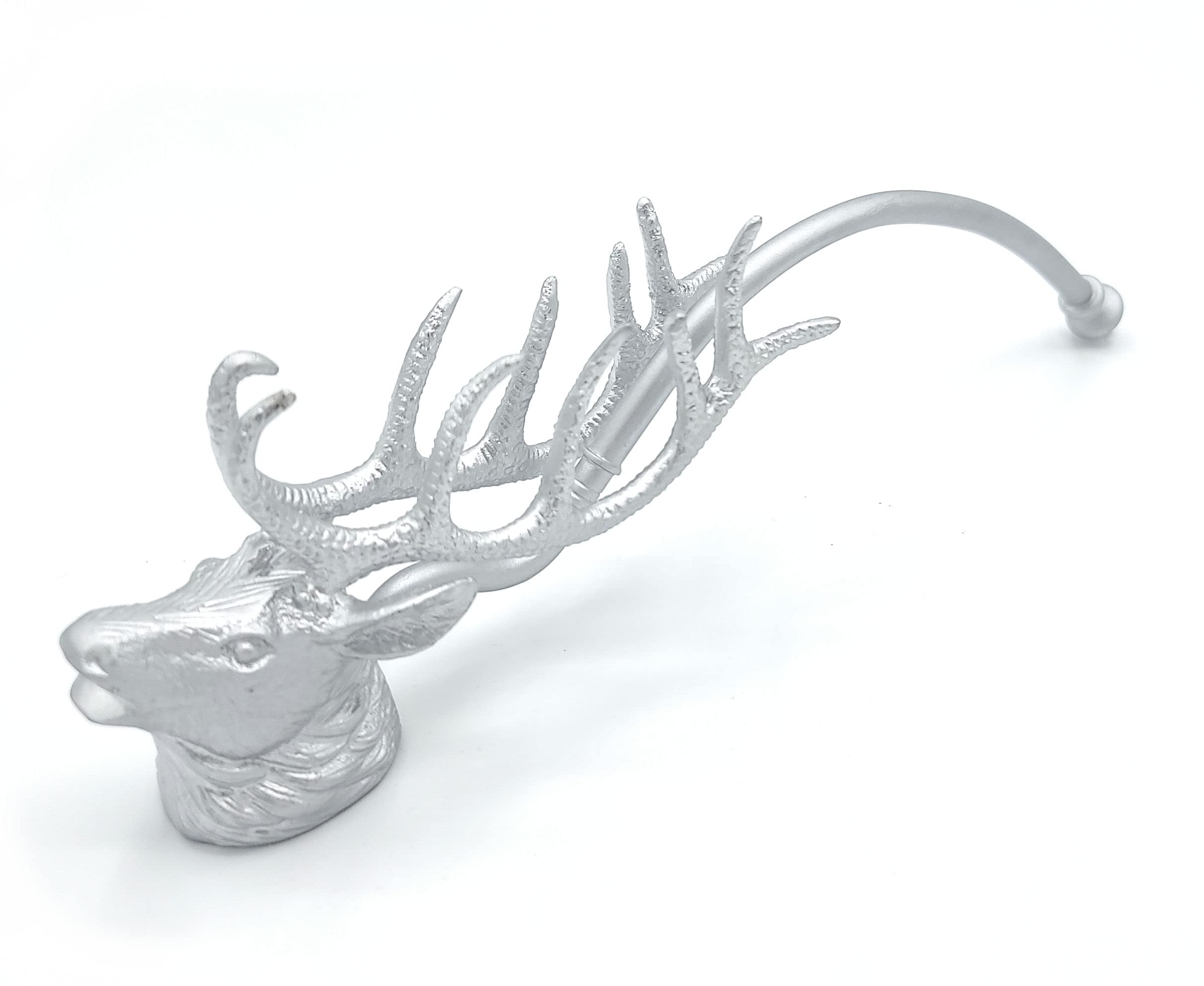 Stag Candle Snuffer - Long Handle Wick Extinguisher for Safely Putting Out Candles, Premium Candle Accessory in Frosted Silver - Perfect for Home Decor, Romantic Dinners & Spa Relaxation