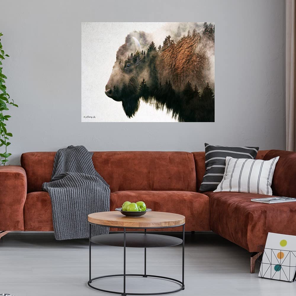 Bison Fine Art Canvas Wall Decor by Andreas Lie - 46