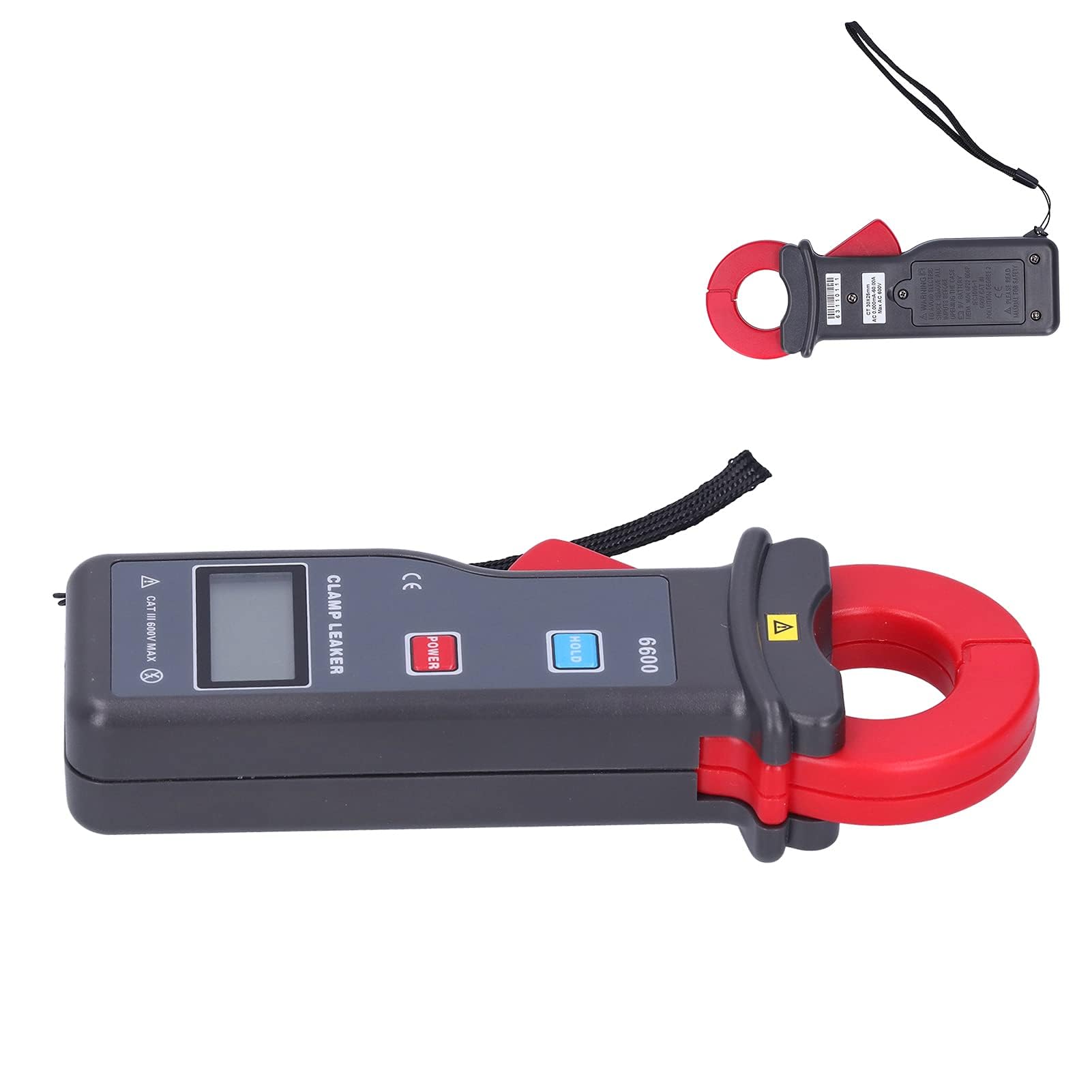 Agatige ETCR-6600 True RMS Digital Leakage Clamp Meter - High Accuracy AC Current Tester with USB Communication, Portable Multimeter for Electrical Maintenance, HVAC & Industrial Safety Testing