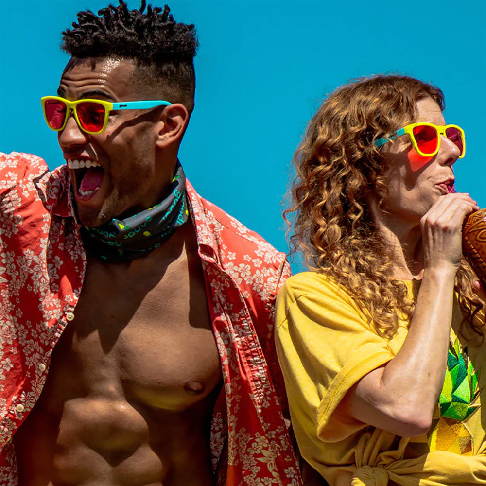 Goodr Pineapple Painkillers Polarized Sunglasses for Men & Women - UV Protection, Lightweight & Stylish for Running, Cycling, Beach & Outdoor Activities