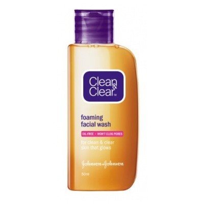 Clean & Clear Foaming Facial Wash for Acne-Prone Skin - 50ml (Pack of 3) | Oil-Free Deep Cleansing Face Wash | Perfect for Daily Skincare Routine & Travel