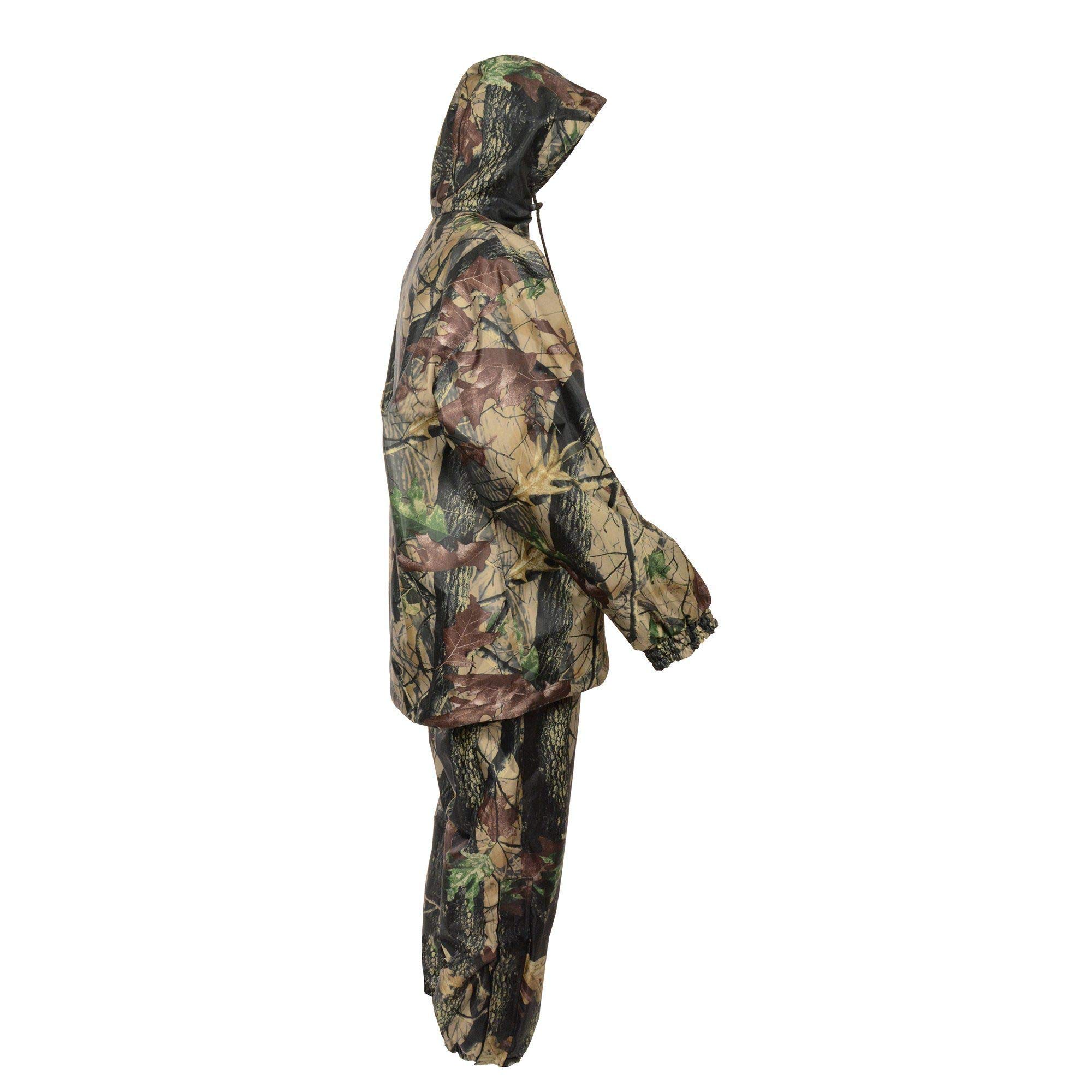 Milwaukee Leather MLM9500 Men's Jungle Camouflage 2-Piece Waterproof Rain Suit - Heavy Duty Outdoor Hunting & Fishing Gear for Extreme Weather Protection