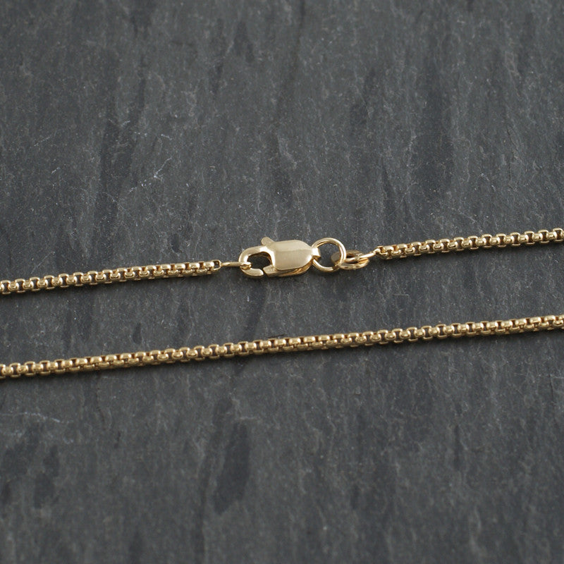 10K Gold 1.5mm Box Chain Necklace for Men & Women - Durable Solid Gold Jewelry Gift for Anniversary, Birthday & Everyday Wear