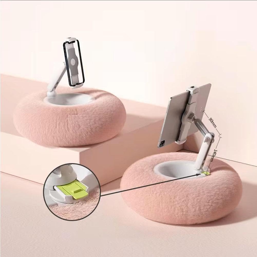 Adjustable Tablet Stand Holder for Kindle, iPad, Phone - Ergonomic Reading & Viewing Cushion with Removable Comfort Bowl - Perfect for Bed, Desk, and Travel Use