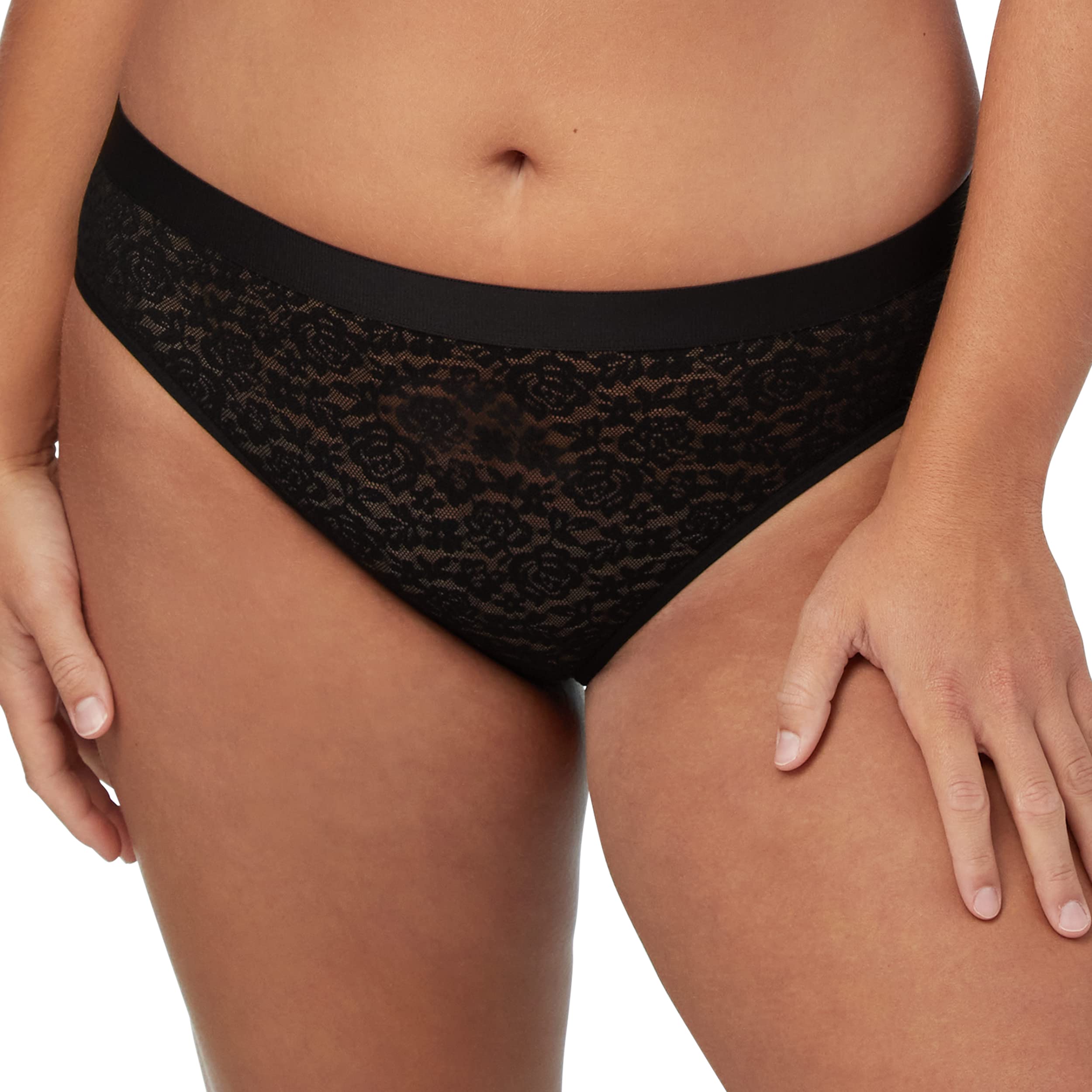 Maidenform Pure Comfort Women's Lace Trim Panties - Stretch Lace High Leg Underwear for Women (Assorted Colors) | Perfect for Everyday Wear, Date Nights & Special Occasions
