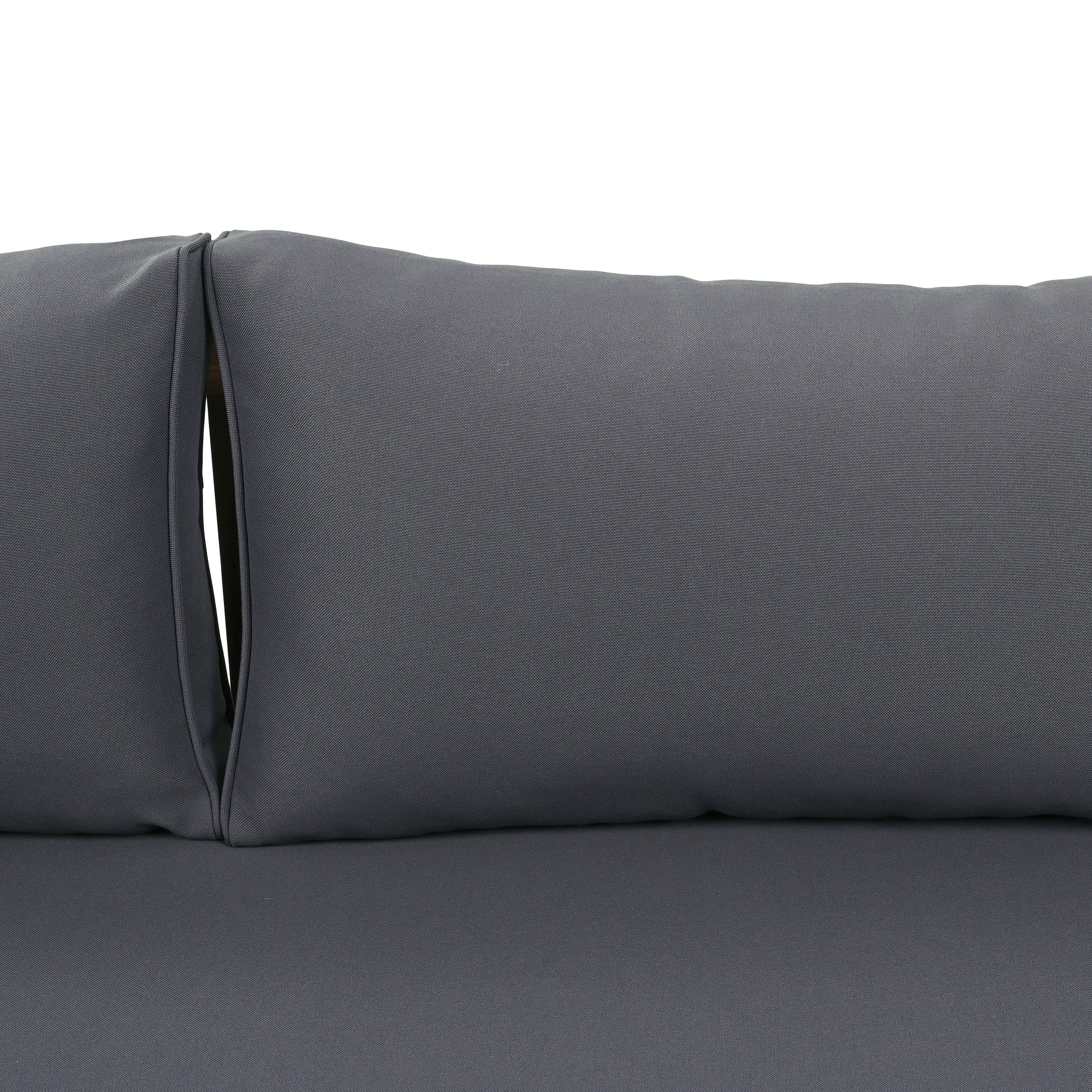 CLAREMONT 3-Seater Daybed in Dark Gray - Modern Sofa Bed for Living Room, Guest Room & Small Spaces