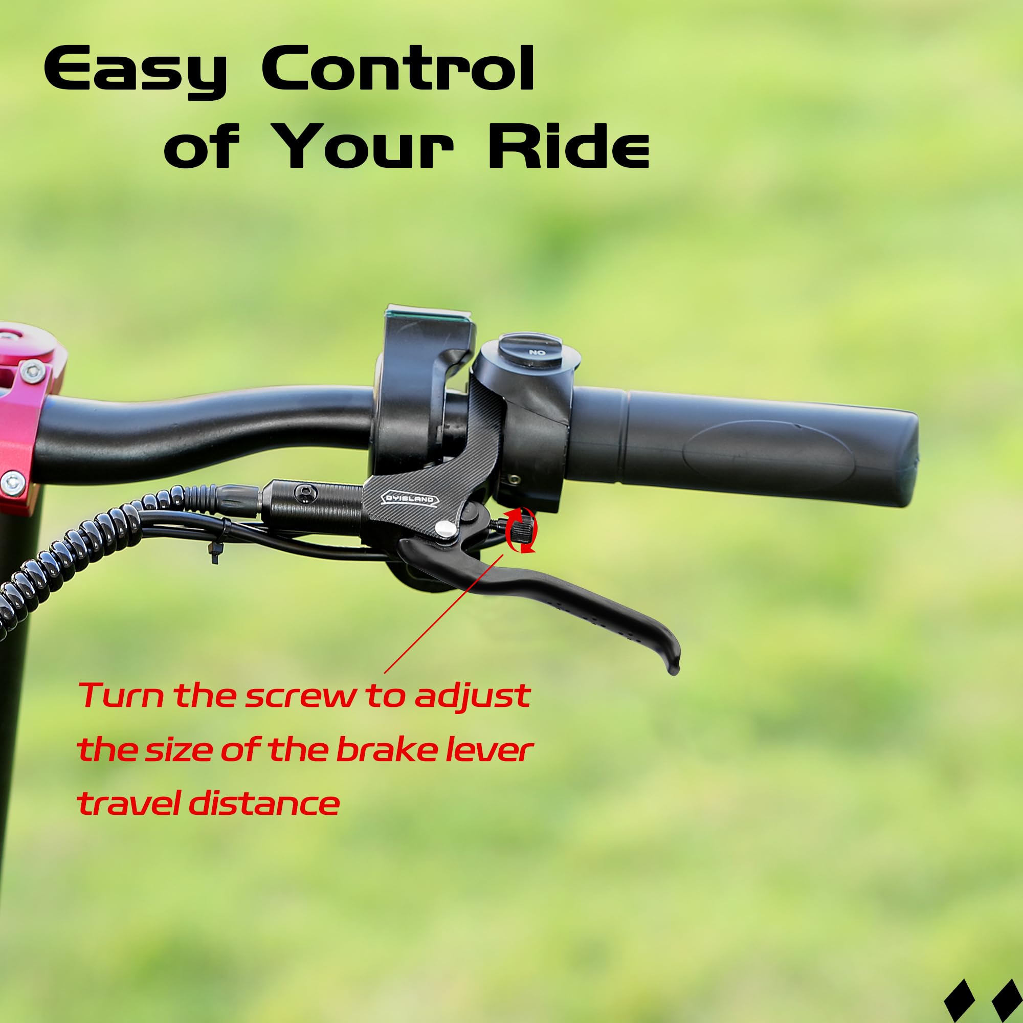 LD-210S Hydraulic Disc Brakes Set - 2-PIN/Power-Off Hydraulic Brake Kit for Electric Scooters | High-Performance Braking System for E-Scooters, E-Bikes & Commuting | Perfect for Urban Riding, Mountain Trails & Daily Commute