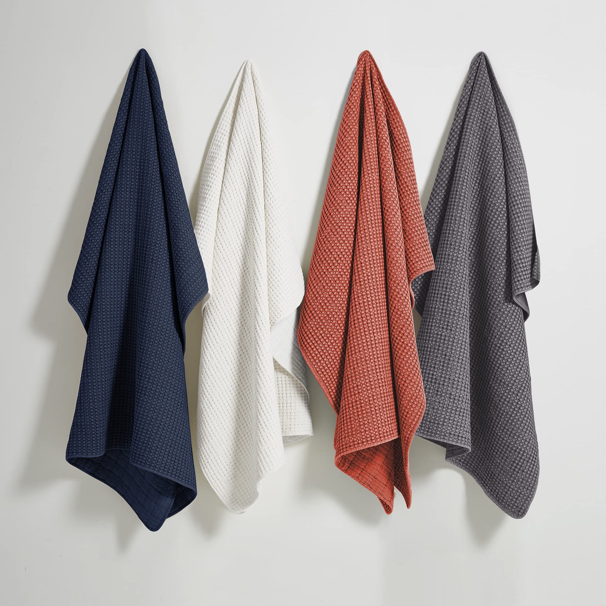 Levtex Home Mills Waffle Throw Blanket - 100% Cotton Waffle Weave - 50