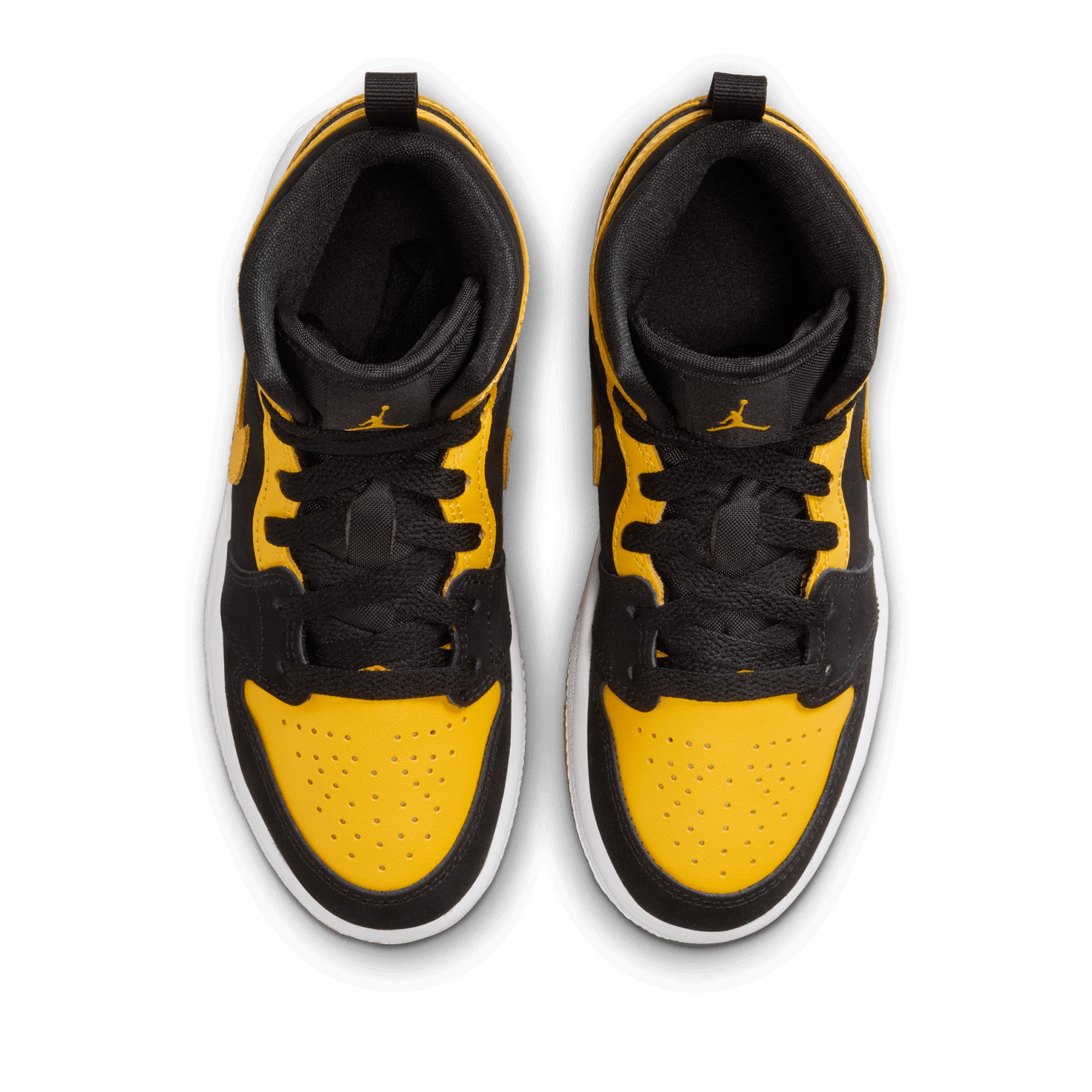 Nike Jordan 1 Mid SE (PS) Basketball Shoes - Black/Varsity Maize - Men's/Women's High-Top Sneakers for Streetwear & Casual Wear