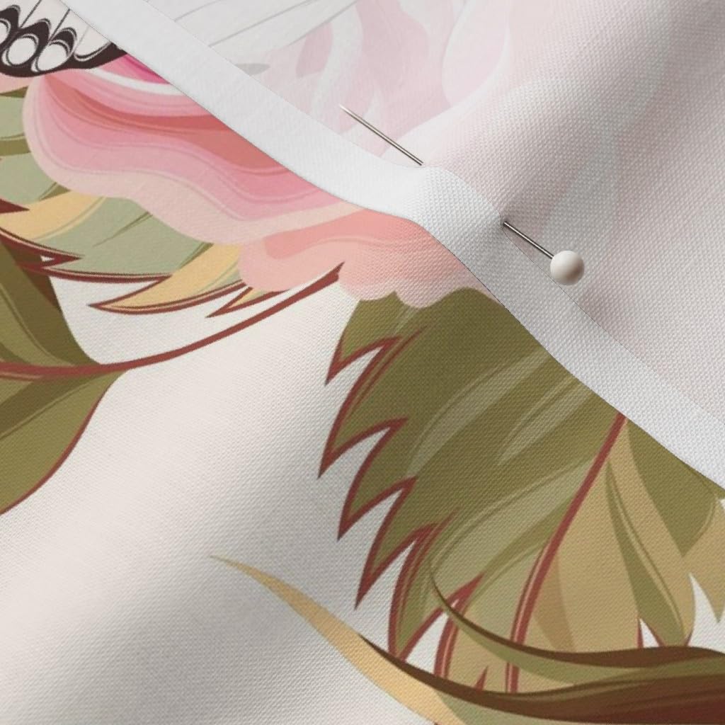 Spring Garden Victorian Botanical Large Scale Chintz Flower Meadow Printed Petal Signature Cotton Fabric by The Yard - Premium Spoonflower Fabric for Sewing, Quilting, Apparel, Crafts & Home Decor | Perfect for Dresses, Curtains, Pillows and DIY Projects