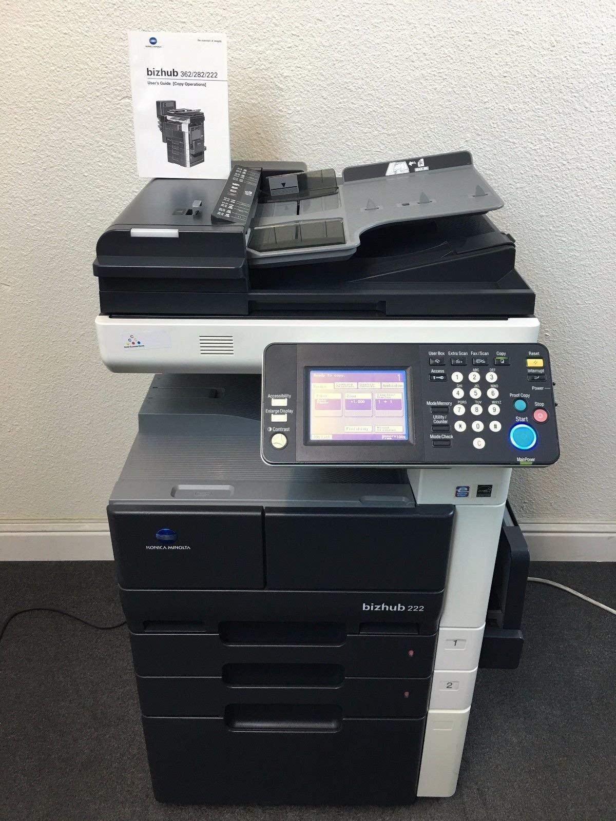 Renewed Konica Minolta Bizhub 222 All-in-One Copier Printer Scanner Fax Machine for Office & Business Use - Fast Printing & Scanning in USA