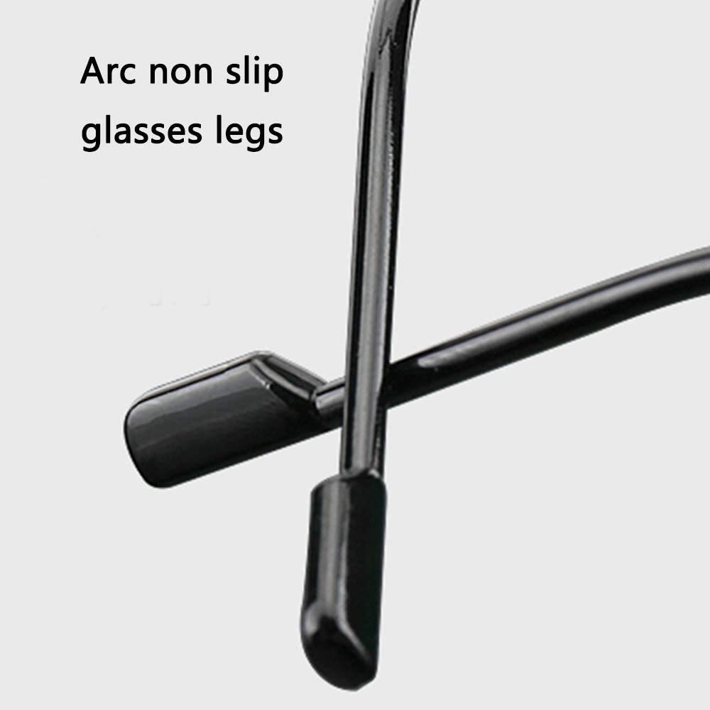 Progressive Multifocal Reading Glasses for Men & Women - Frameless Memory Titanium Flexible Anti-Blue Light Computer Glasses +2.50 - Perfect for Office Work, Reading & Screen Time