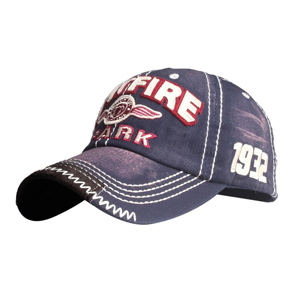 Embroidered Denim Baseball Cap for Men & Women - Stylish Flower Design Softball Hat for Outdoor Sports & Casual Wear