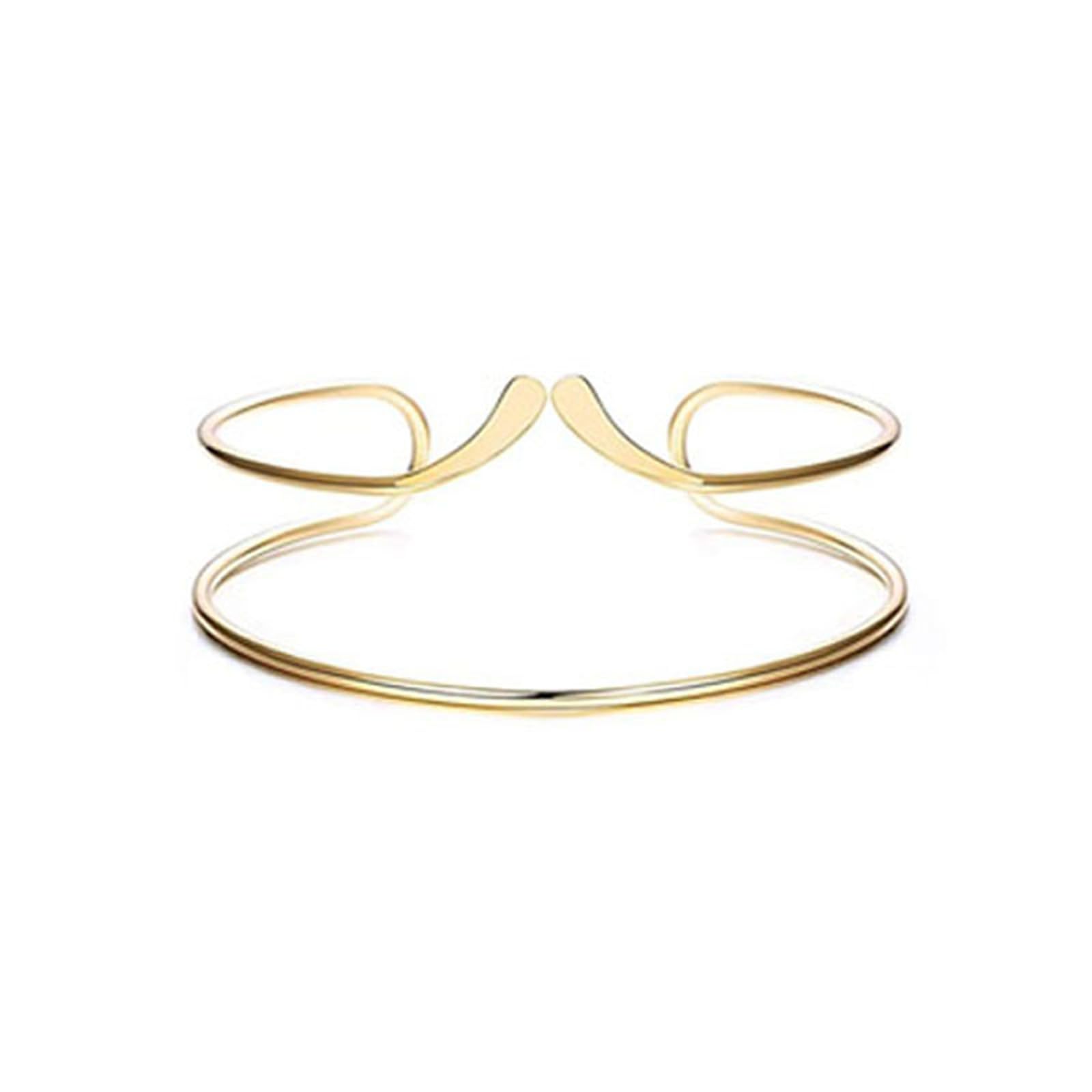 Gold Arm Cuff Bracelet for Women - Chunky Bangle Armband Jewelry - Perfect for Summer Dresses & Outfits | Elegant Accessory for Parties, Weddings & Special Occasions