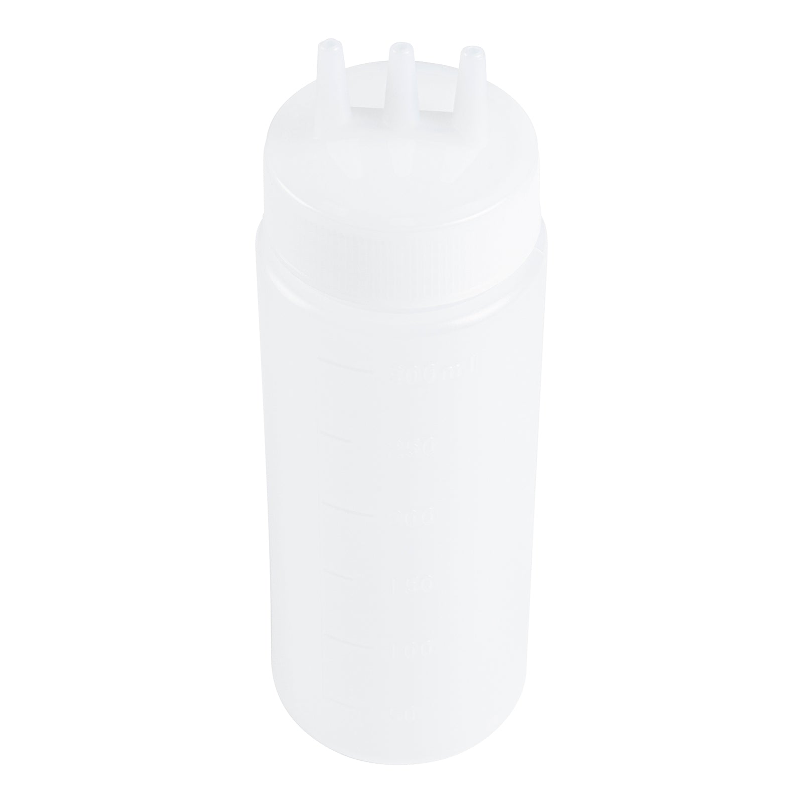 12 oz Clear Plastic Squeeze Bottles with Triple Dispersion Tip - 6 Pack (2.25