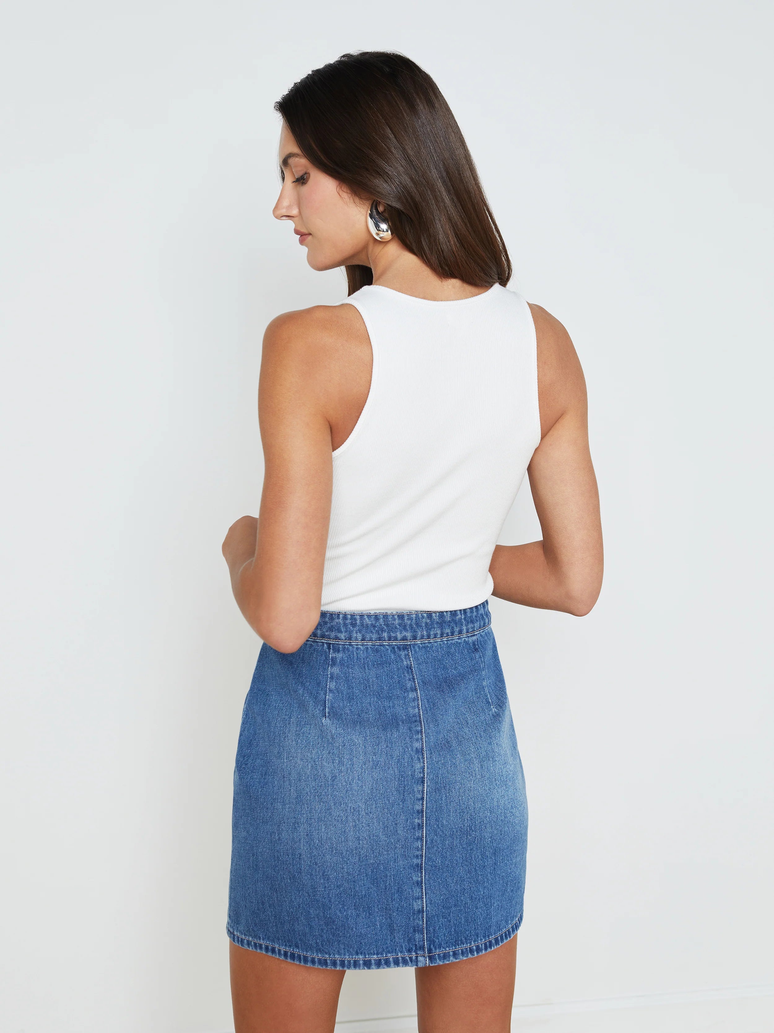 Adira Scoop Neck Tank Top for Women - Soft Stretchy White Camisole | Casual Wear, Layering, Summer Outfits