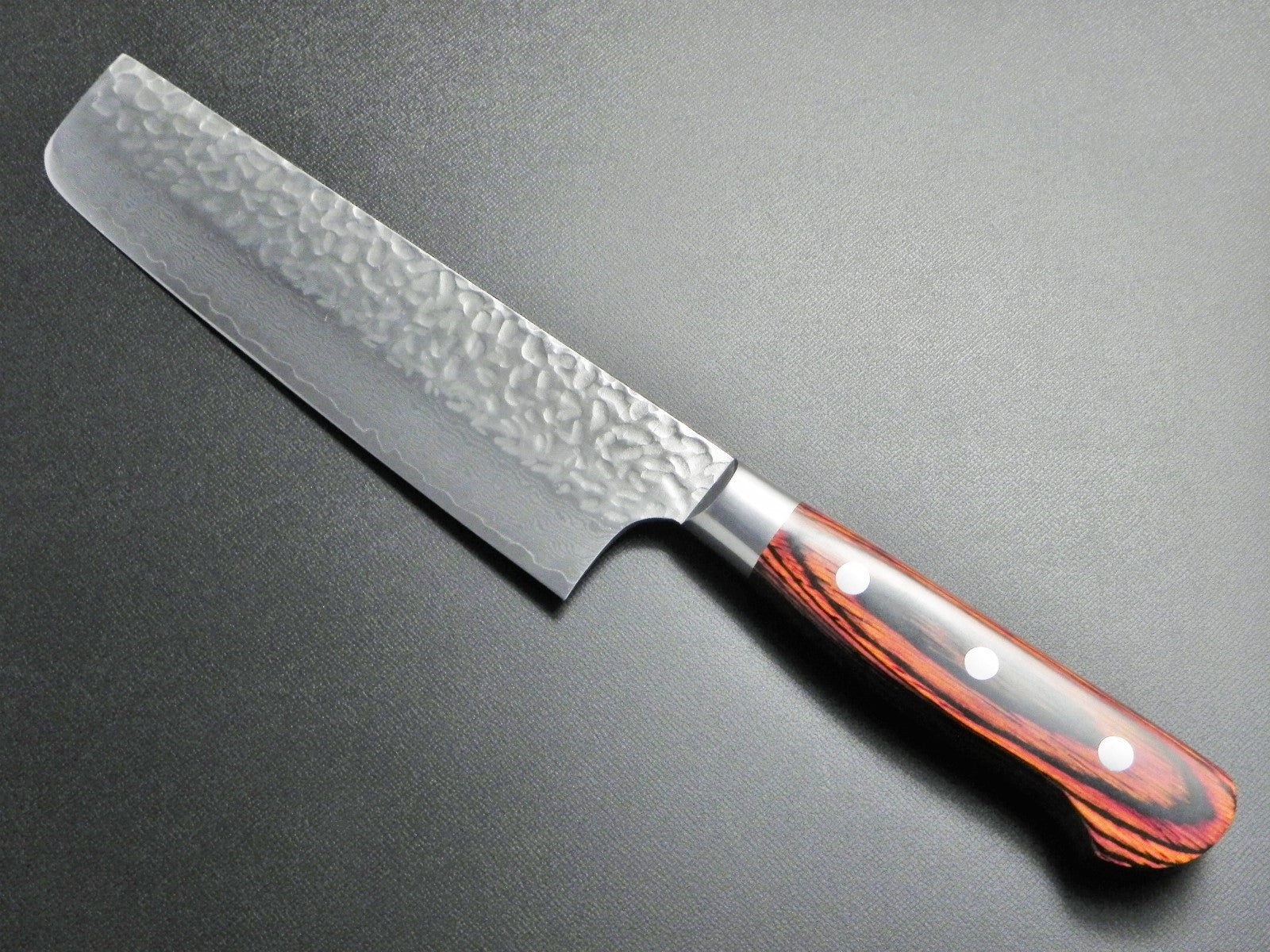 Premium Sakai Takayuki 33-Layer Hammered Damascus VG10 Nakiri Knife 160mm - Japanese Kitchen Knife for Professional Chefs & Home Cooking, Perfect for Slicing Vegetables & Herbs