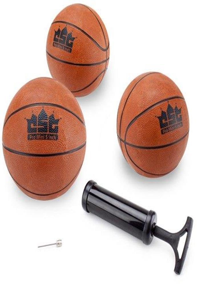 Mini Basketball Set with Pump - 5 Inch for Kids & Indoor Play - Crown Sporting Goods