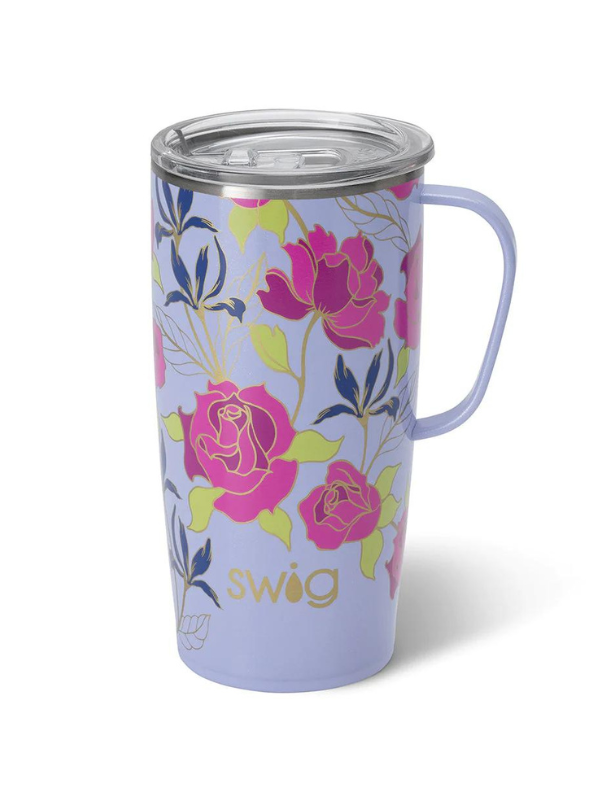 Swig Life Enchanted 22oz Insulated Stainless Steel Travel Mug - Leakproof Coffee Tumbler with Lid for Hot & Cold Drinks - Perfect for Commuting, Camping & Office Use