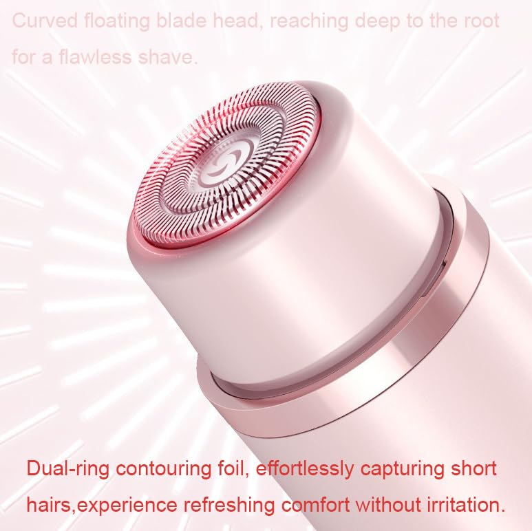 Silky Glow 2-in-1 Electric Body Shaver for Women - Painless Wet & Dry Bikini Trimmer with Dual Heads - Facial, Lip, Chin, Underarm, Legs & Pubic Hair Removal - Purple (Perfect for Travel, Gym & Home Use)