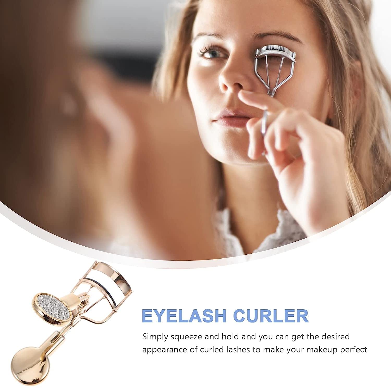 Professional Eyelash Curler with Non-Slip Finger Grip - Perfect for Daily Makeup & Salon Use | Enhance Natural Lashes for Stunning Eye Looks