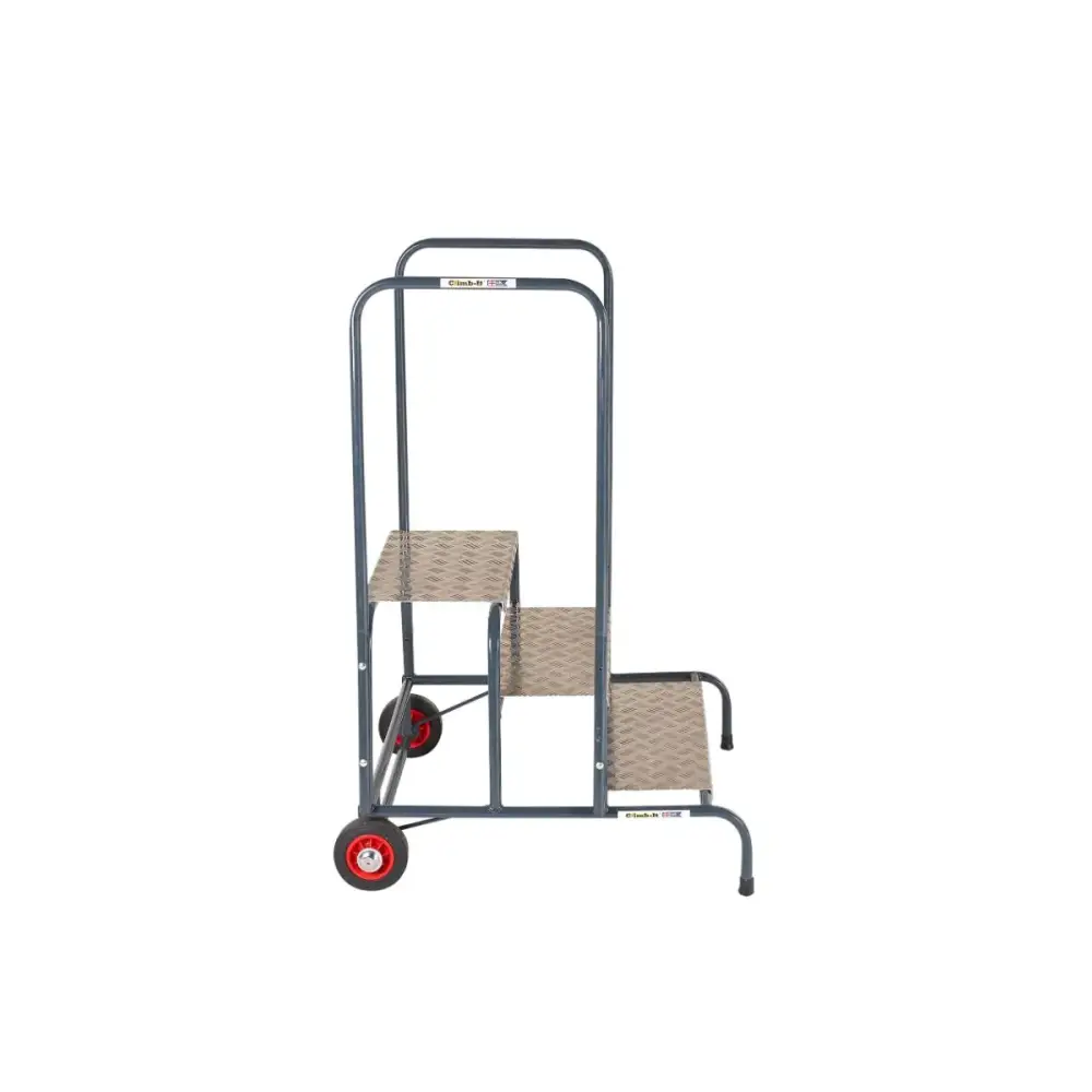 Climb It UK Wide Work Steps - Heavy Duty Aluminum Ladder for Construction, Roofing & Home Use | Non-Slip Safety Steps for Indoor & Outdoor Projects