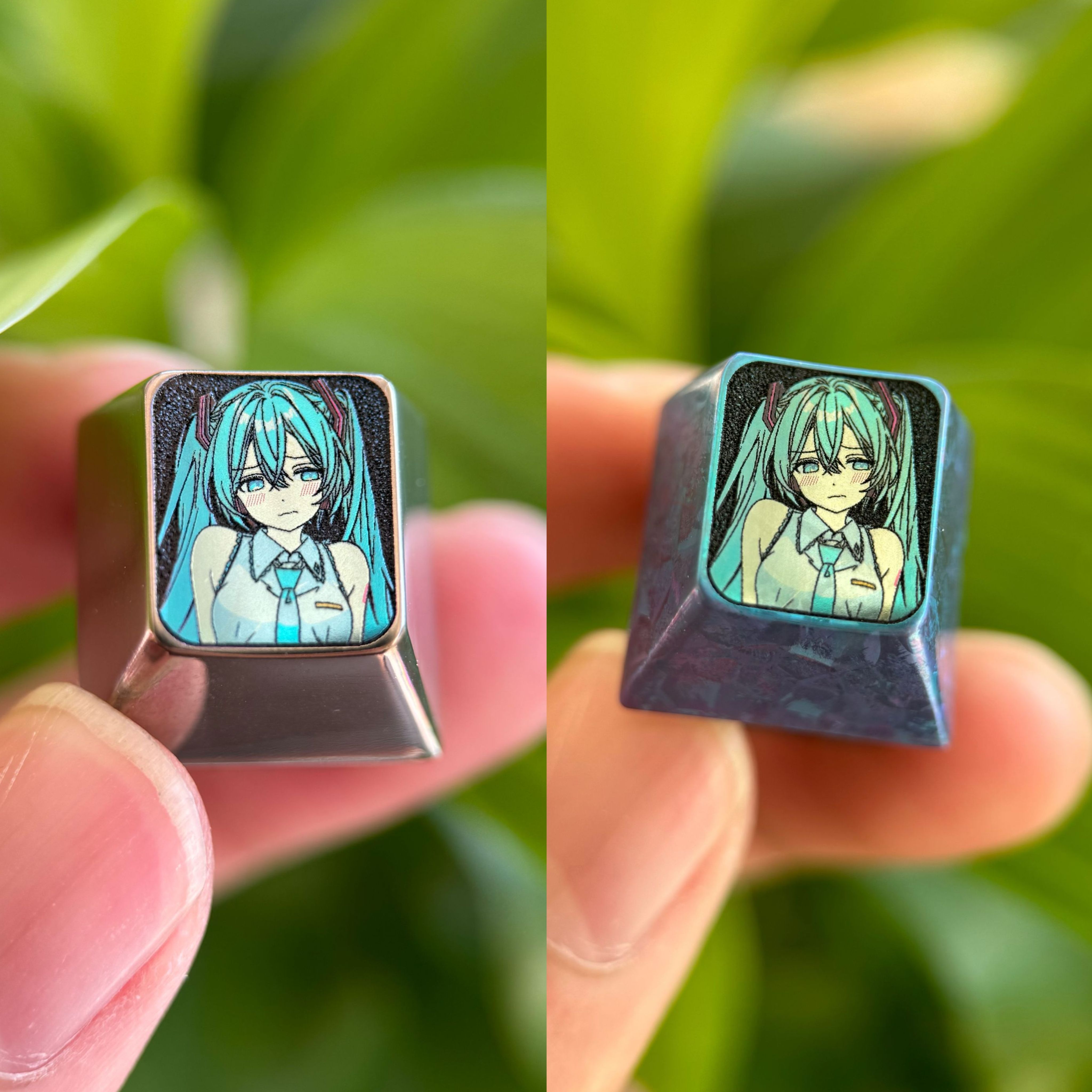 Hatsune Miku Titanium Alloy 1U Custom Keycap - Anime Themed Mechanical Keyboard Keycap for Gamers & Typists - Perfect for Gaming Setups, Office Desks & Keyboard Enthusiasts