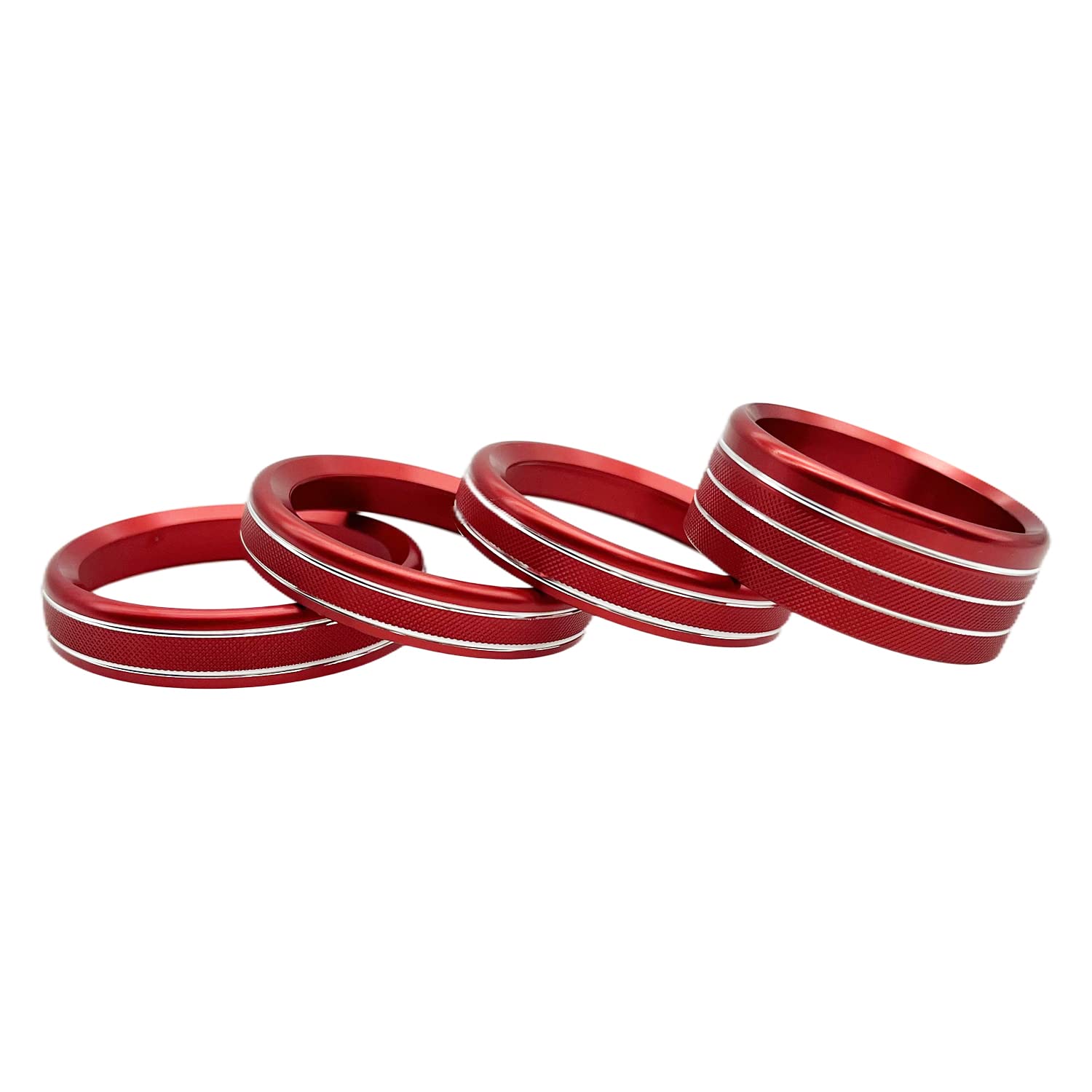 Wrangler JL JLU 2018-2021 AC Switch Knob Cover - Aluminum Alloy Red Interior Accessory for Jeep Wrangler | Perfect for Car Customization & Off-Road Protection