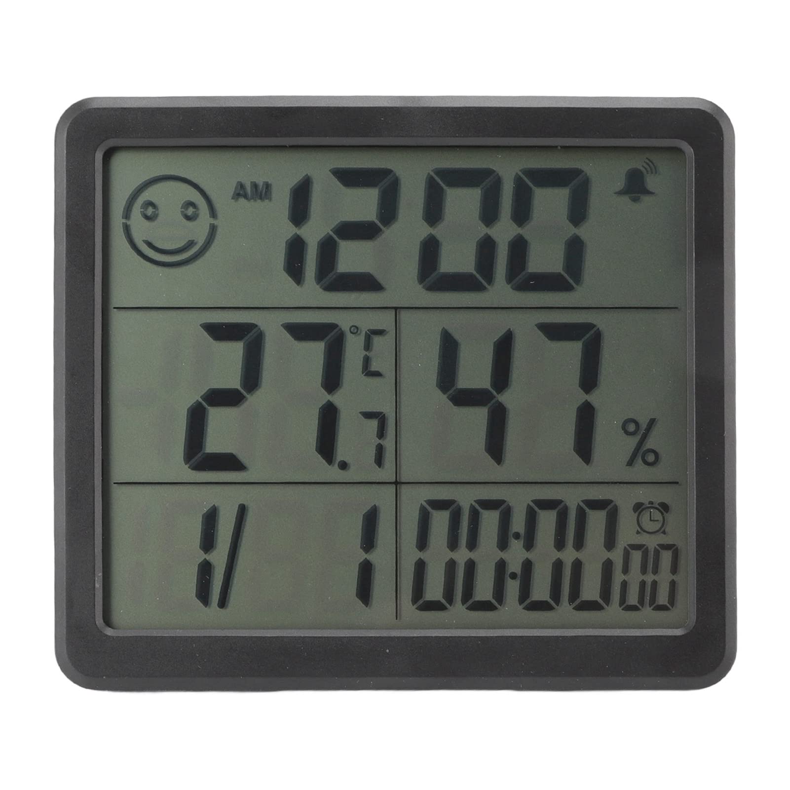 High Accuracy Digital Hygrometer & Indoor Thermometer - Clear LCD Display, Sensitive Temperature & Humidity Sensor for Home, Office, School (Black) | Perfect for Nursery, Greenhouse, Wine Cellar & Climate Monitoring