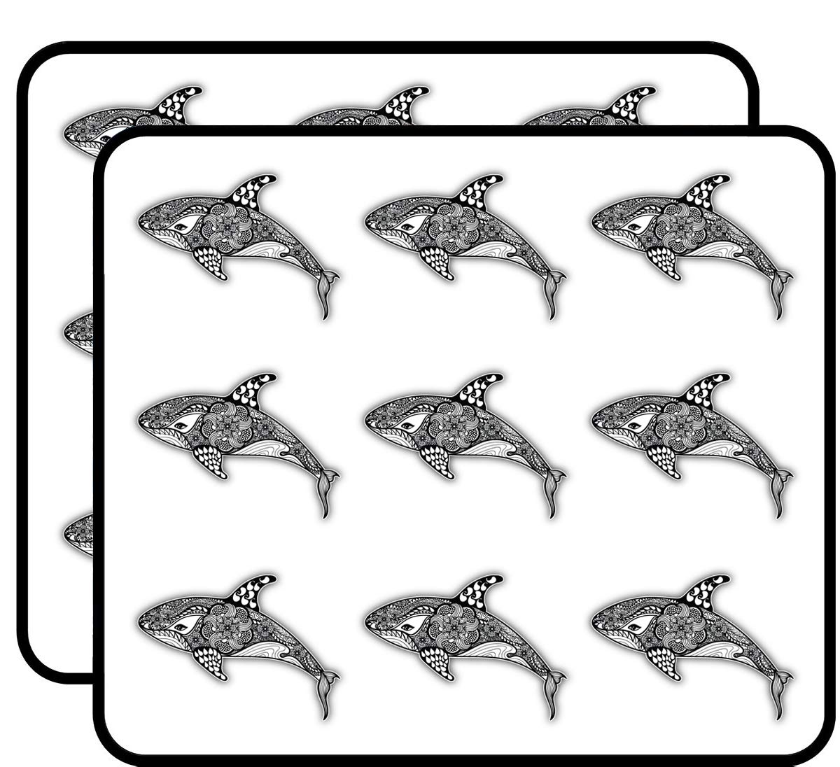 18 Pack Patterned Sea Shark 2 Inch Planner Stickers - Decorative Calendar & Scrapbooking Supplies for Bullet Journals, DIY Crafts, School Projects & Gift Wrapping