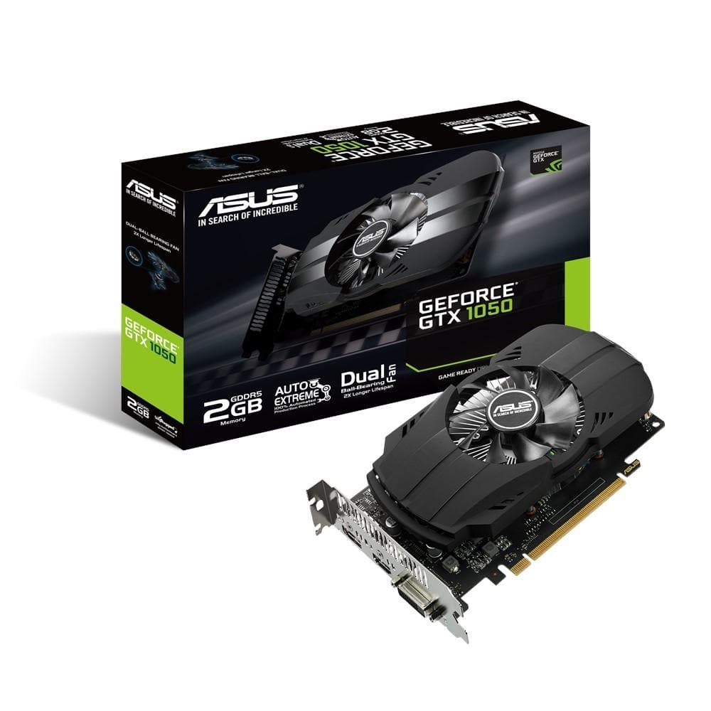 ASUS PHOENIX GeForce GTX 1050 2GB GDDR5 Gaming Graphics Card - 3 Year Warranty | Perfect for 1080p Gaming, Esports & Home Theater PC Builds
