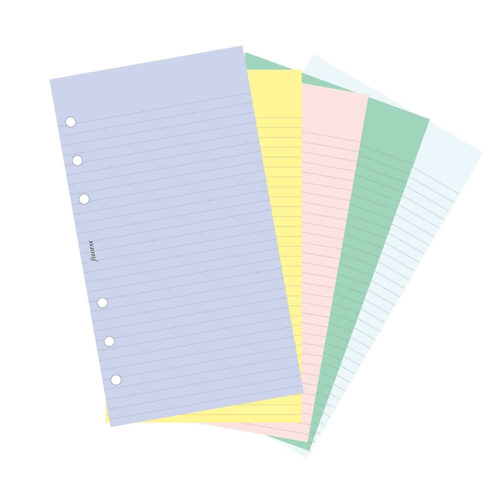 FILOFAX Refill Paper - Ruled & Plain Pages for Personal & Compact Organizers, 100 Sheets (B130502) | Assorted Colors | Perfect for Daily Planning, Journaling & Note-Taking