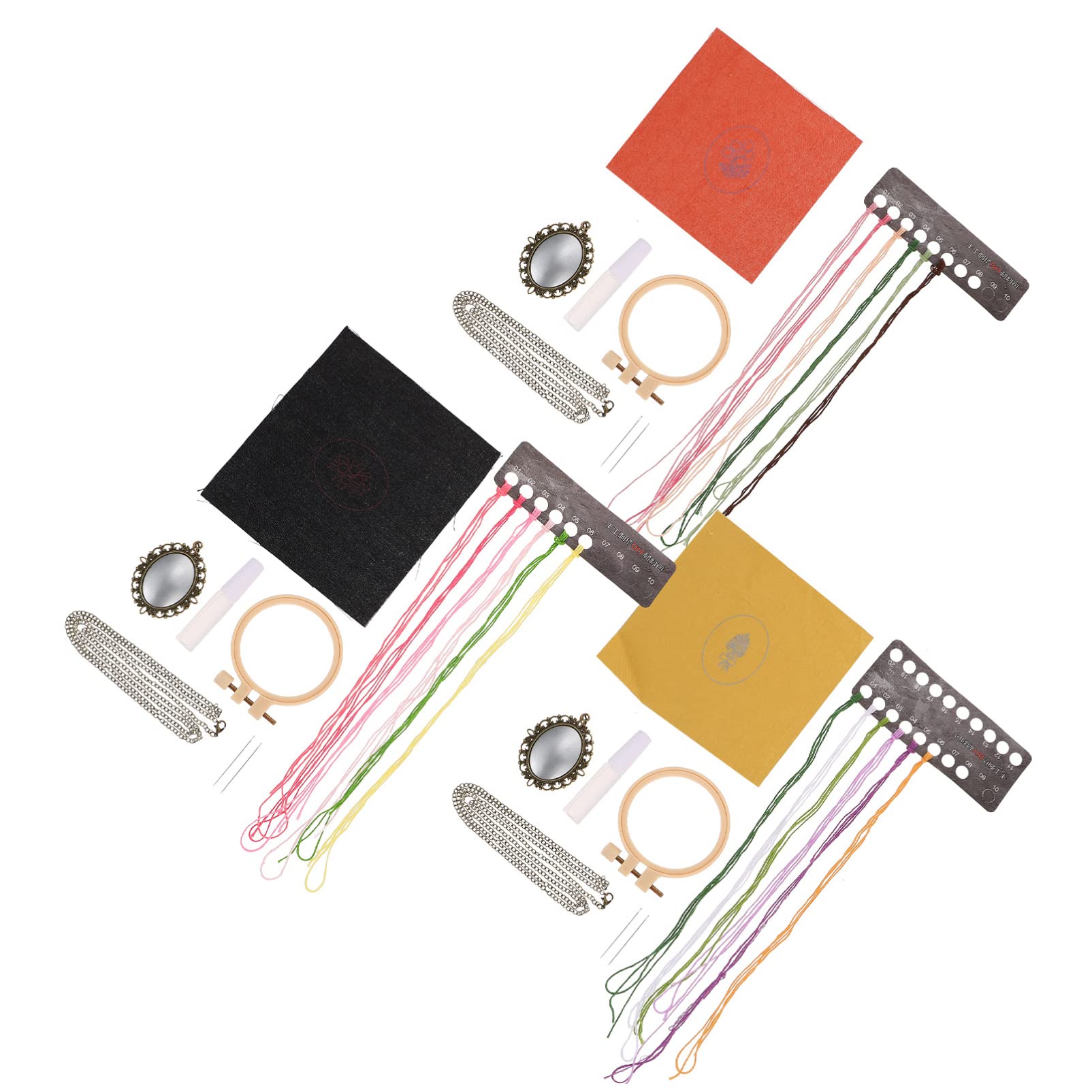 Ciieeo Embroidery Starter Kit for Beginners - 3 Sets DIY Cross Stitch Kit with Embroidery Hoops, Threads & Needles - Perfect for Handmade Crafts, Home Decor & Gift Making