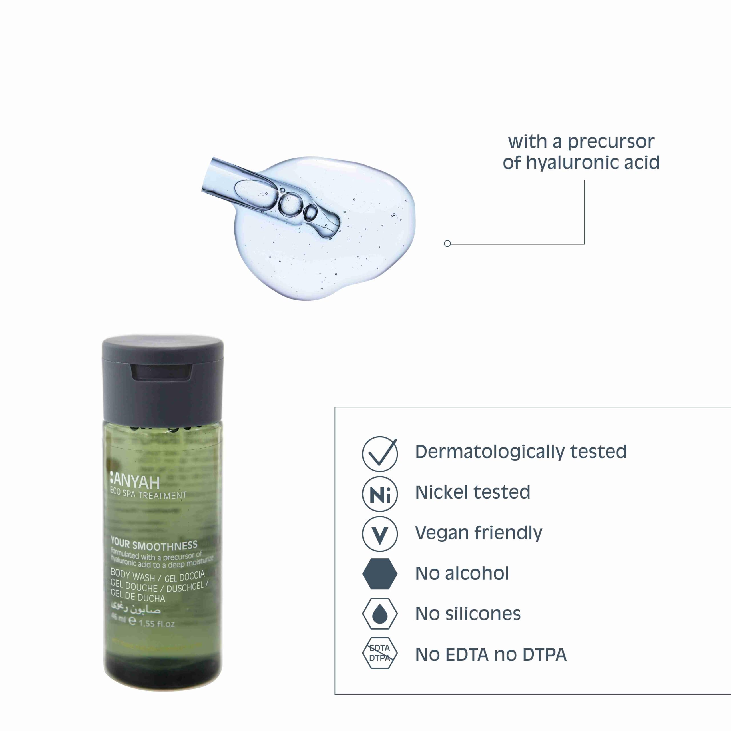 Anyah Eco Spa Body Wash - Organic & Natural Ingredients for Hydrating & Nourishing Skin - Perfect for Daily Shower, Relaxing Bath & Spa Day at Home