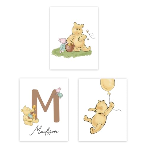 Custom Pooh Bear and Piglet Wall Art
