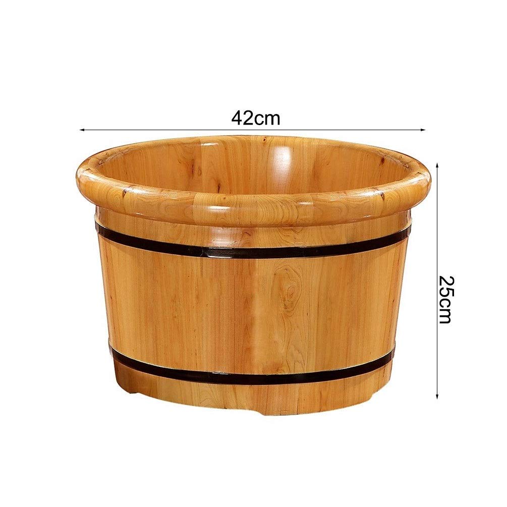 Premium Wooden Foot Spa Massage Bucket with Sauna & Infusion - Relaxing Home Foot Bath for Stress Relief & Detox
