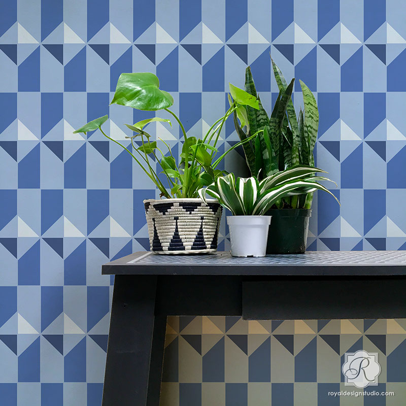 Calypso Tiles Allover Stencil - DIY Home Decor, Wall & Floor Tile Patterns - Perfect for Bathroom, Kitchen & Backsplash Designs