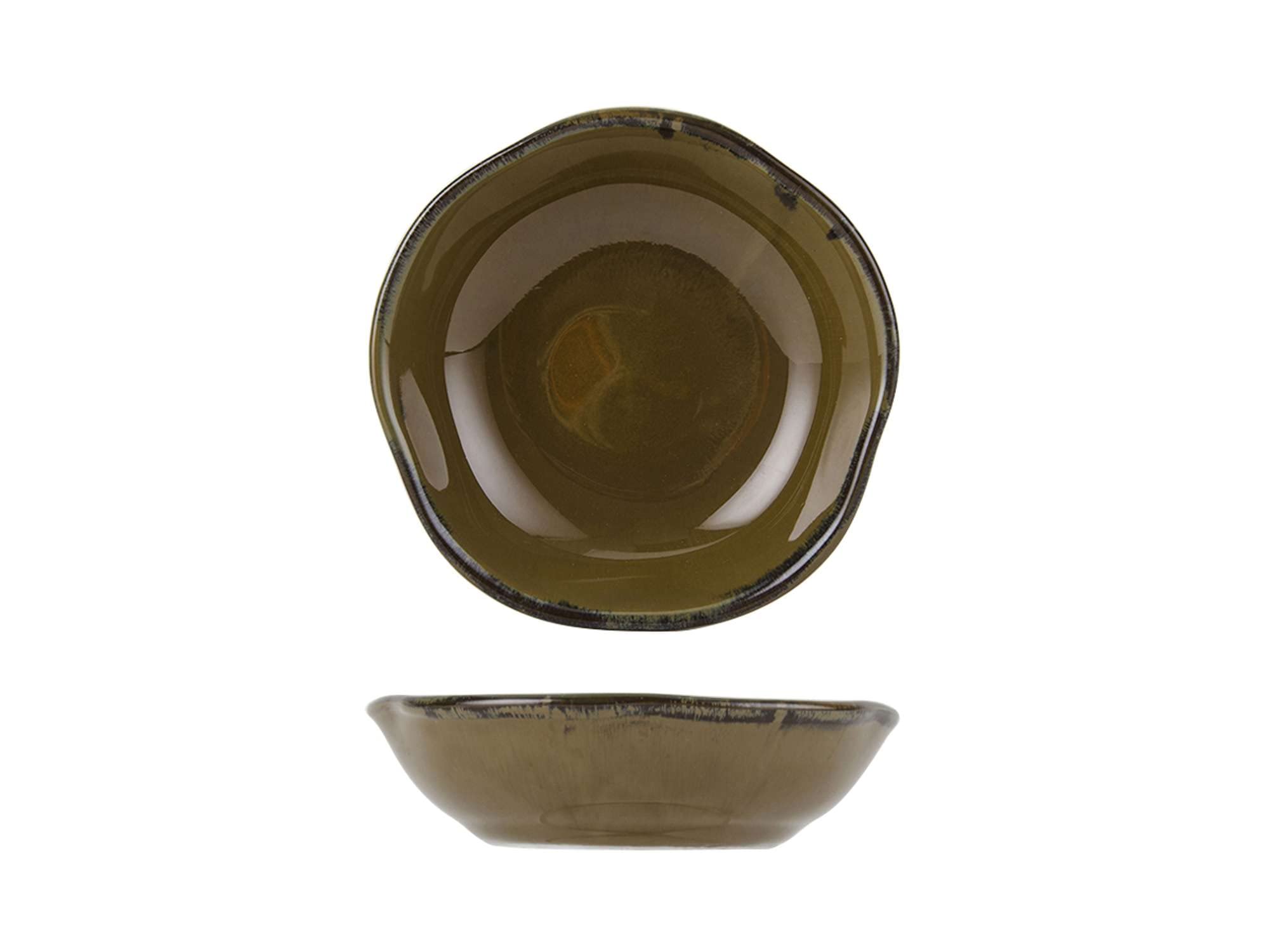 Tuxton Artisan Mojave Reactive Natural 5.5-Ounce Fruit Bowl Set of 24 - Brown Stoneware | Scratch & Chip Resistant | Lead & Cadmium Free | Dishwasher, Microwave & Oven Safe | Perfect for Serving Fruits, Desserts & Appetizers at Parties