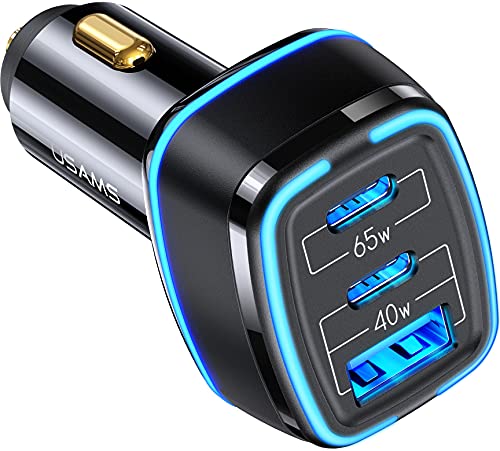 105W USB C Car Charger Fast Charging with 100W Magnetic Cable - Quick Charge for iPhone 15/14/13, Samsung Galaxy, iPad, Laptop - Perfect for Road Trips, Commuting & Travel Accessories