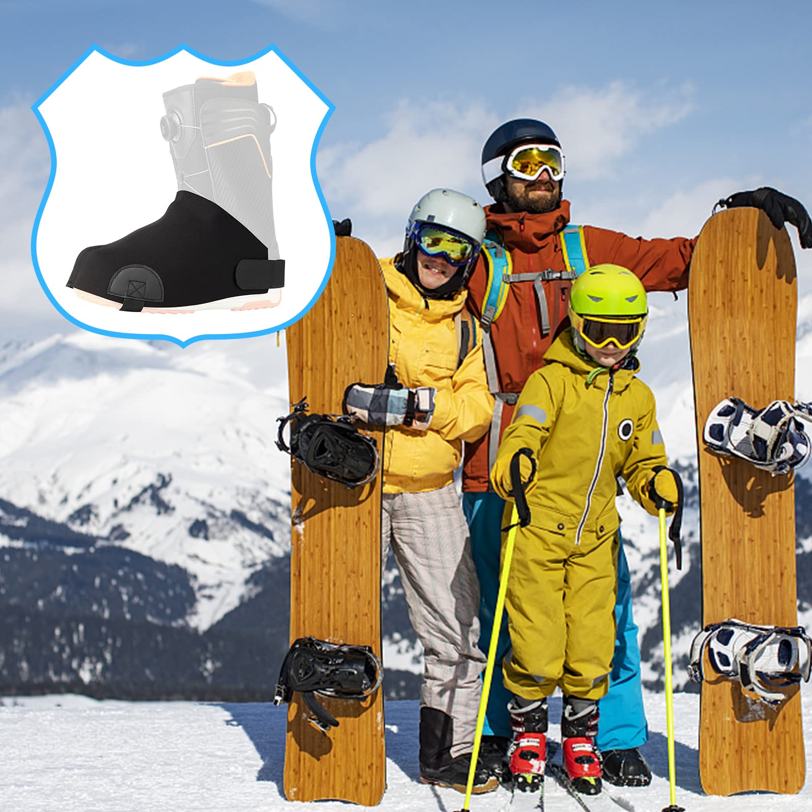 QEES Insulated Ski Boot Covers - Waterproof Hunting & Snow Boot Warmers for Men & Women - Perfect for Winter Sports, Outdoor Activities & Gifts