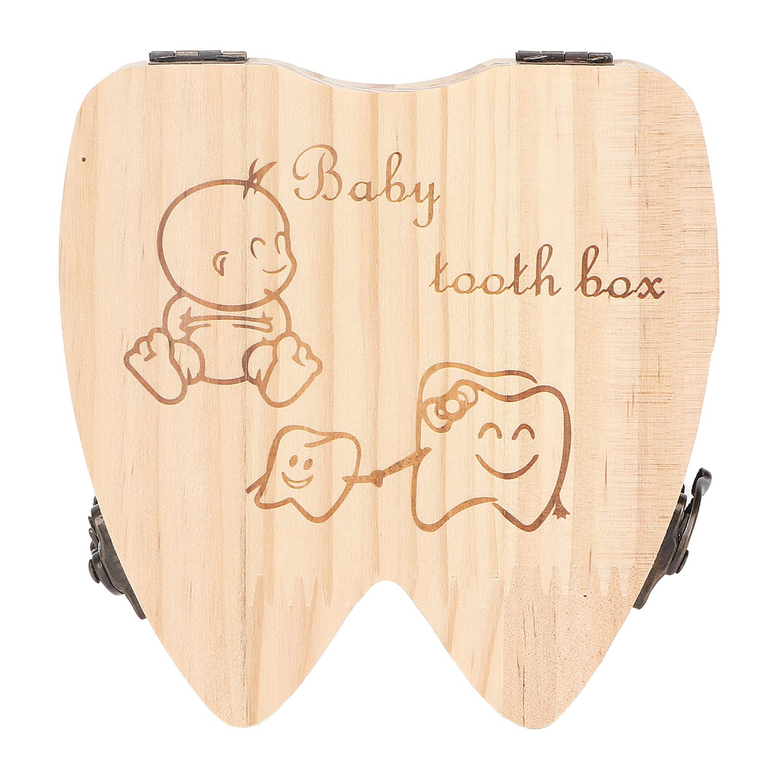 Wooden Baby Tooth Fairy Box - Kids Tooth Storage Container for Lost Teeth Collection - Perfect for Tooth Fairy Gifts & Childhood Memory Keepsakes
