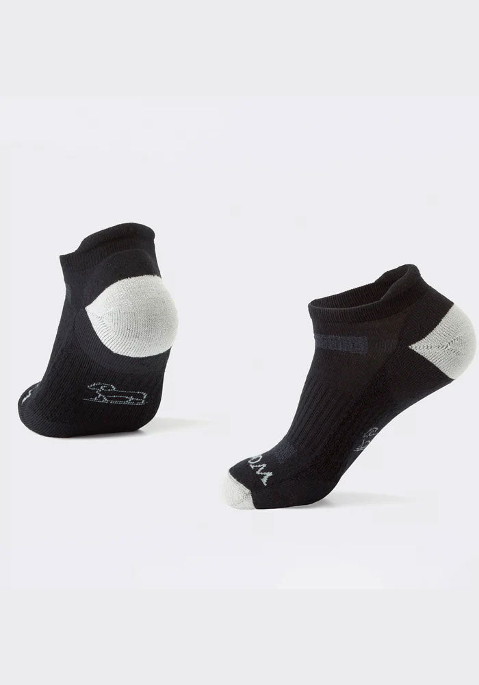 Premium Cushioned Ankle Socks for Men & Women - Tempo Full Support Black Athletic Socks - Ideal for Running, Gym Workouts & Everyday Comfort