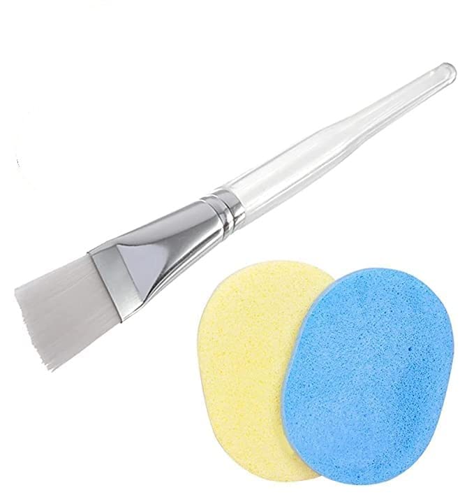 EQUVIA Professional Facial Cleansing Sponge & Brush Kit - Exfoliating Face Scrubber for Deep Pore Cleaning, Blackhead Removal & Makeup Removal (1 Pack Each) - Perfect for Daily Skincare Routine & Spa Treatments