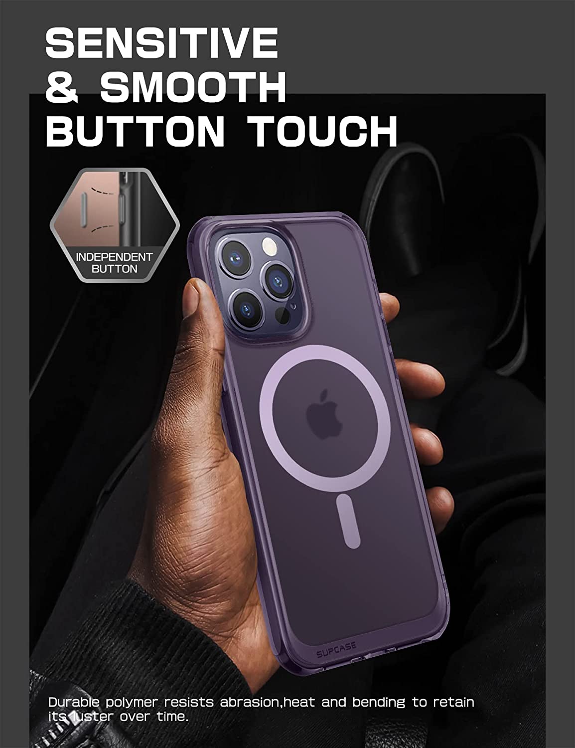 iPhone 14 Pro Max 6.7 Inch Unicorn Beetle MAG Slim Clear MagSafe Case - Purple Fog | Shockproof Protective Cover with Magnetic Alignment for Wireless Charging | Perfect for Work, Travel & Outdoor Activities
