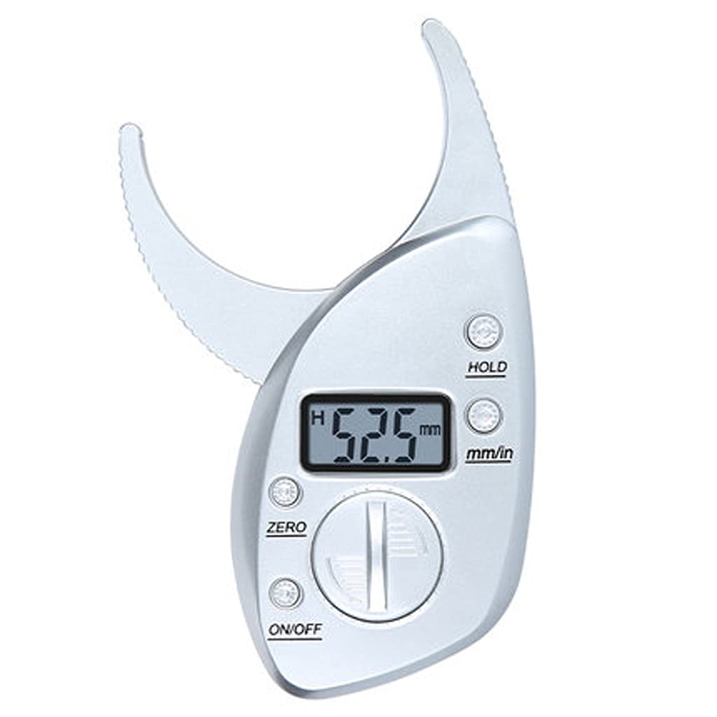 SJYDQ Digital Body Fat Caliper - Accurate Electronic Skinfold Thickness Measurement Tool for Fitness, Weight Loss & Health Tracking (Silver) | Home Gym, Personal Training & Health Monitoring