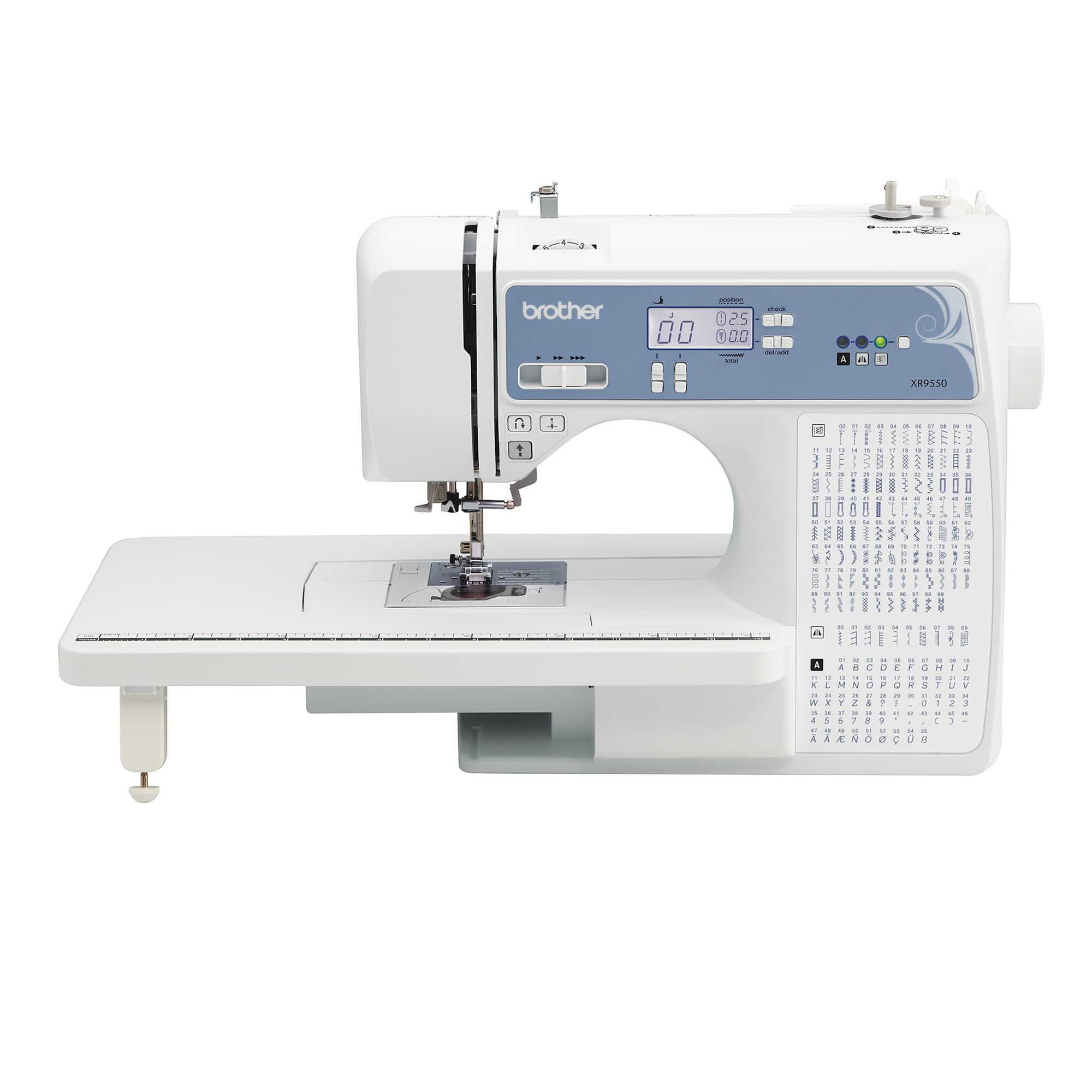 Brother Computerized Sewing and Quilting Machine with 165 Built-in Stitches, LCD Display & Wide Table - Includes 8 Presser Feet (White, 20x12x17) - Perfect for Home Sewing, Quilting, Dressmaking and DIY Crafts
