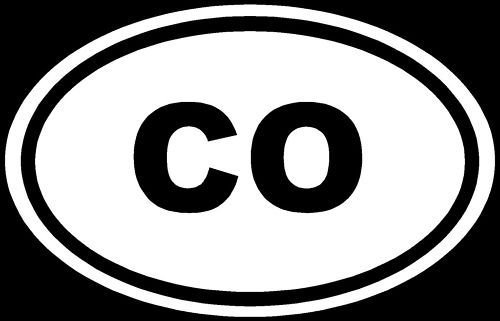 Colorado CO White Oval Car Window Vinyl Decal - Die Cut Sticker for Cars, Trucks, Laptops, MacBooks & Smooth Surfaces | Perfect for Personalizing Vehicles, Tech Devices & Toolboxes