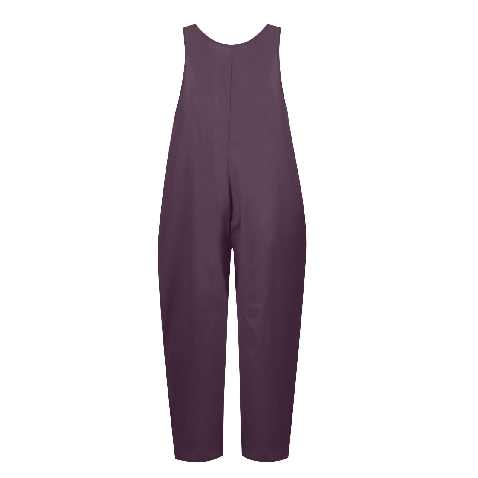Women's Casual Summer Jumpsuit - Sleeveless Loose Romper with Pockets | Beach & Travel Outfit