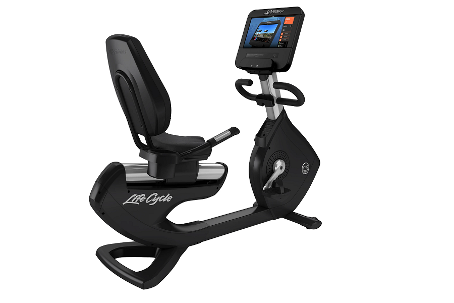 Life Fitness Platinum Club Series Recumbent Exercise Bike - Commercial Grade Indoor Cycling Bike for Home Gym & Rehabilitation Therapy